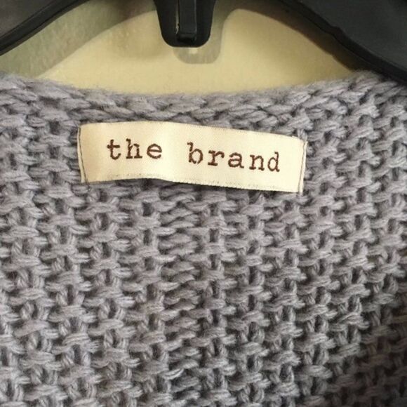 The brand medium grey and cream knit sweater - Picture 5 of 8